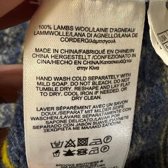 Brooks Brothers 346 Pure Lambswool Fair Isle Men’s Sweater Size Large Preppy - Picture 5 of 6